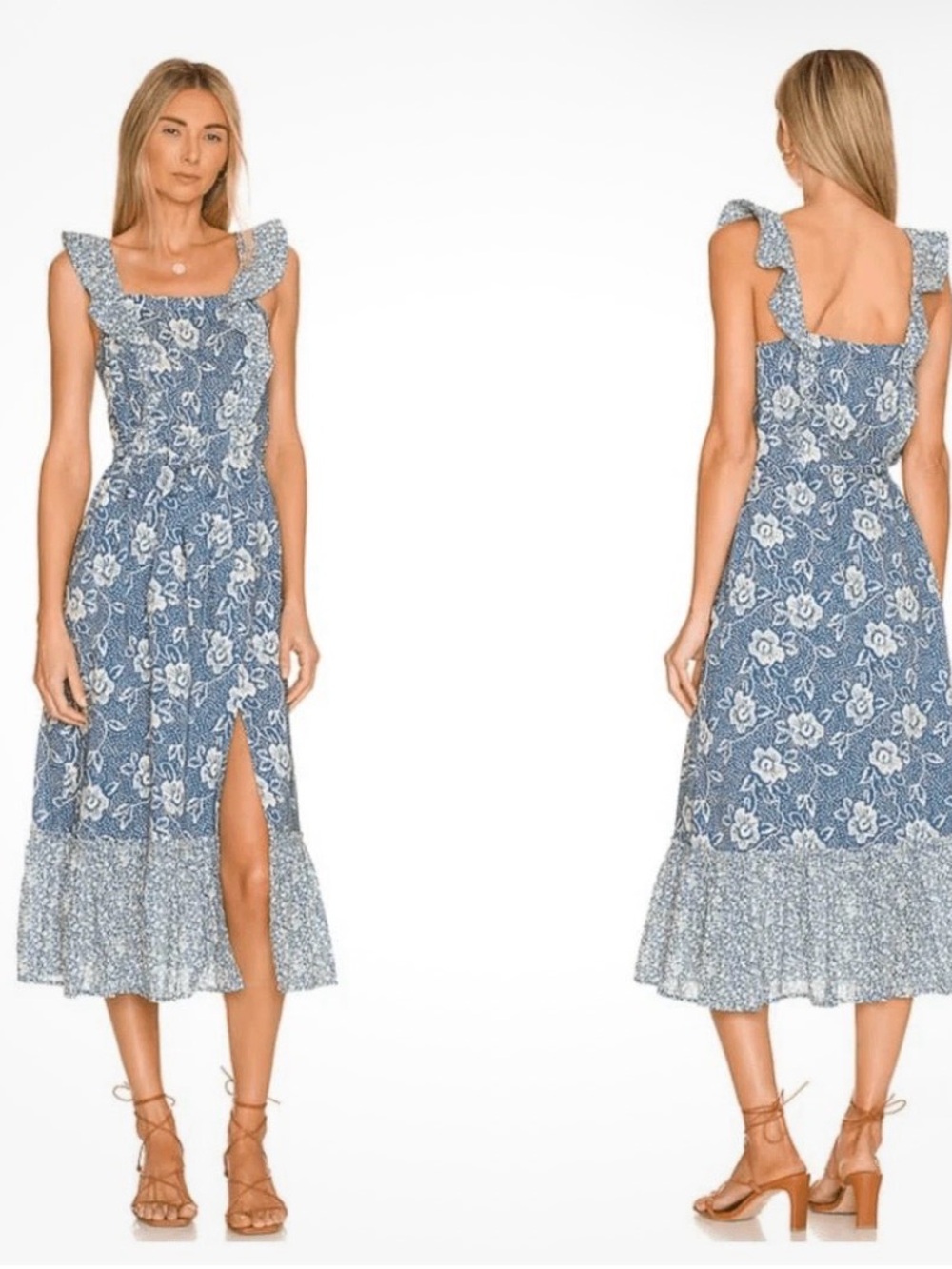 PAIGE Poppy Floral Midi Dress XS